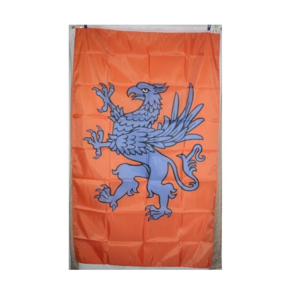 House Harkonnen Dune Frank Herbert 3'x5' Orange & Blue Vertical Flag Banner